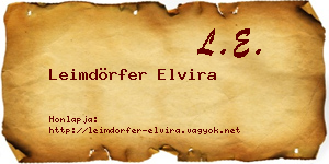 Leimdörfer Elvira névjegykártya